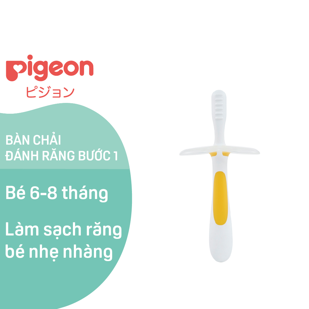 Bàn Chải Đánh Răng Cho Bé Pigeon Bước 1 Vàng