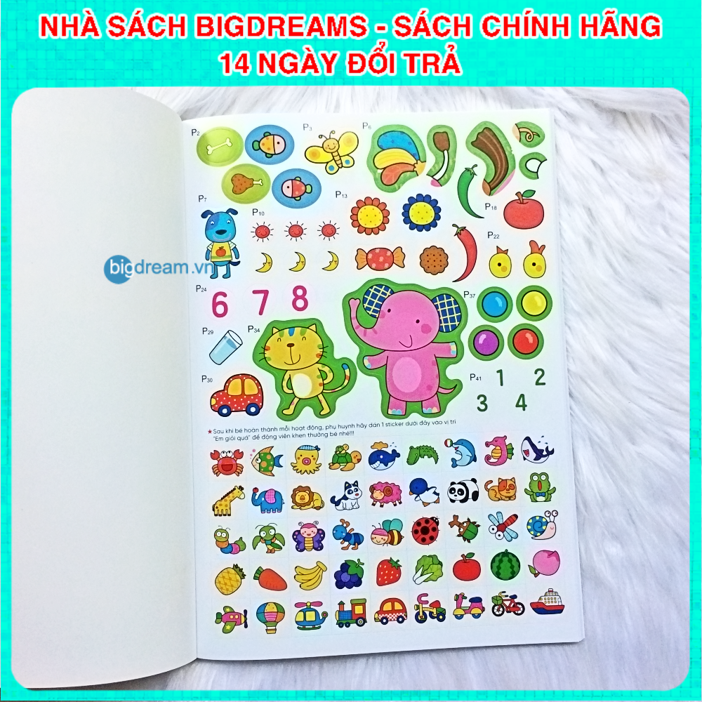 Phát triển IQ Khả năng tư duy logic Rèn luyện tư duy não bộ 2-4 tuổi - Tặng kèm sticker bóc dán thông minh