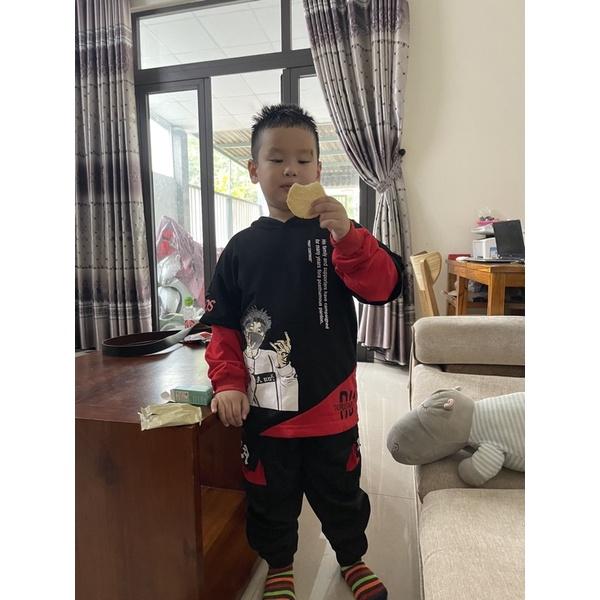 BỘ ĐỒ NỈ BÉ TRAI 15-30KG ESTUDIO HIPHOP COOL NGẦU