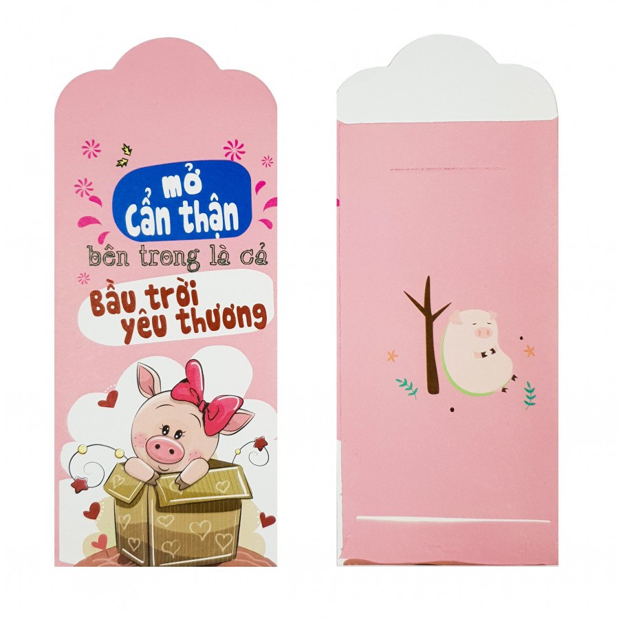 Set 10 Bao Lì Xì Nàng Heo Hồng 2019