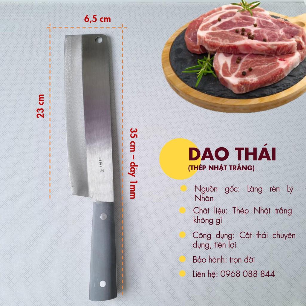 Combo dao nhà bếp - Dao thái chặt thép trắng Nhật- Tặng kèm kéo cắt gà