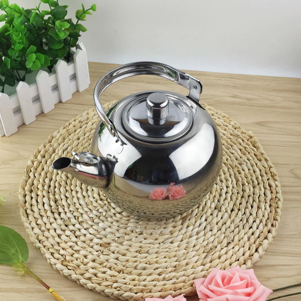 2x Stainless Steel Coffee Tea Kettles Pot with Tea Leaf Filter Infuser 1.6L