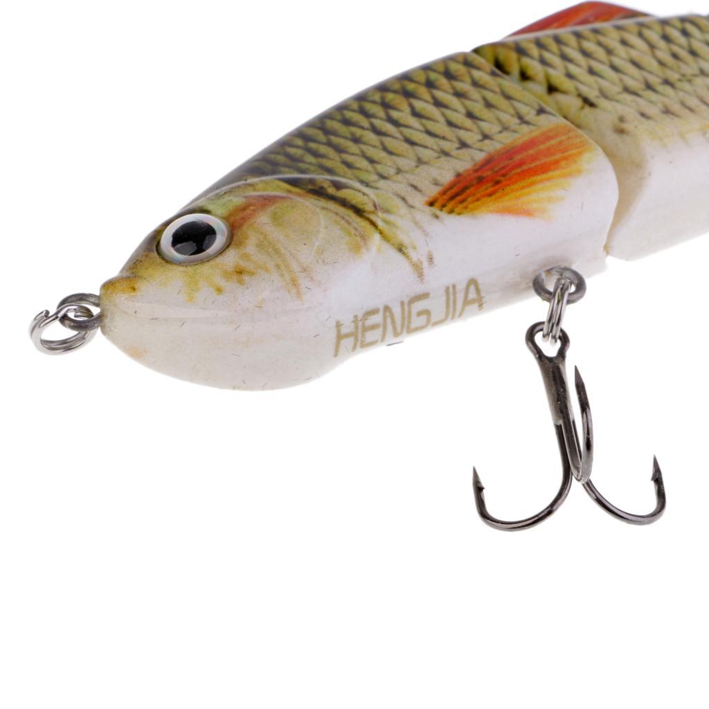 5pcs Fishing Lures Bionic Multi Jointed Fishing Lure Lifelike 3D Eyes Fish Bait Freshwater Saltwater Crank Bait