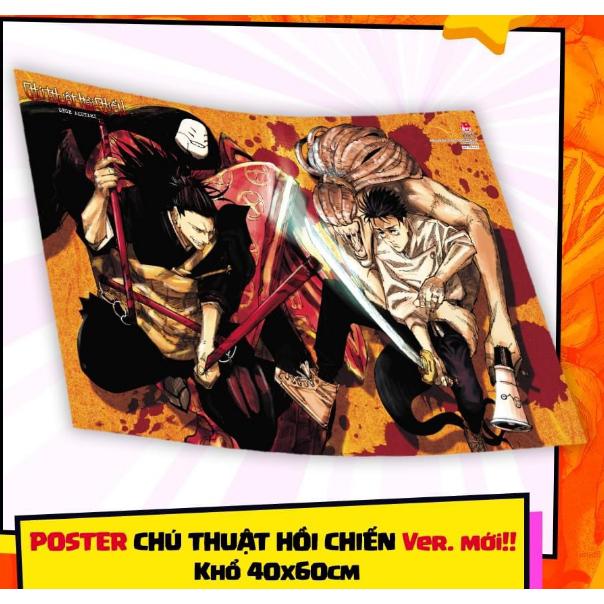 Poster Chú thuật hồi chiến Vietnam Japan - Comic Fes - Poster Gian hàng - Jujutsu Kaisen - NXB Kim Đồng