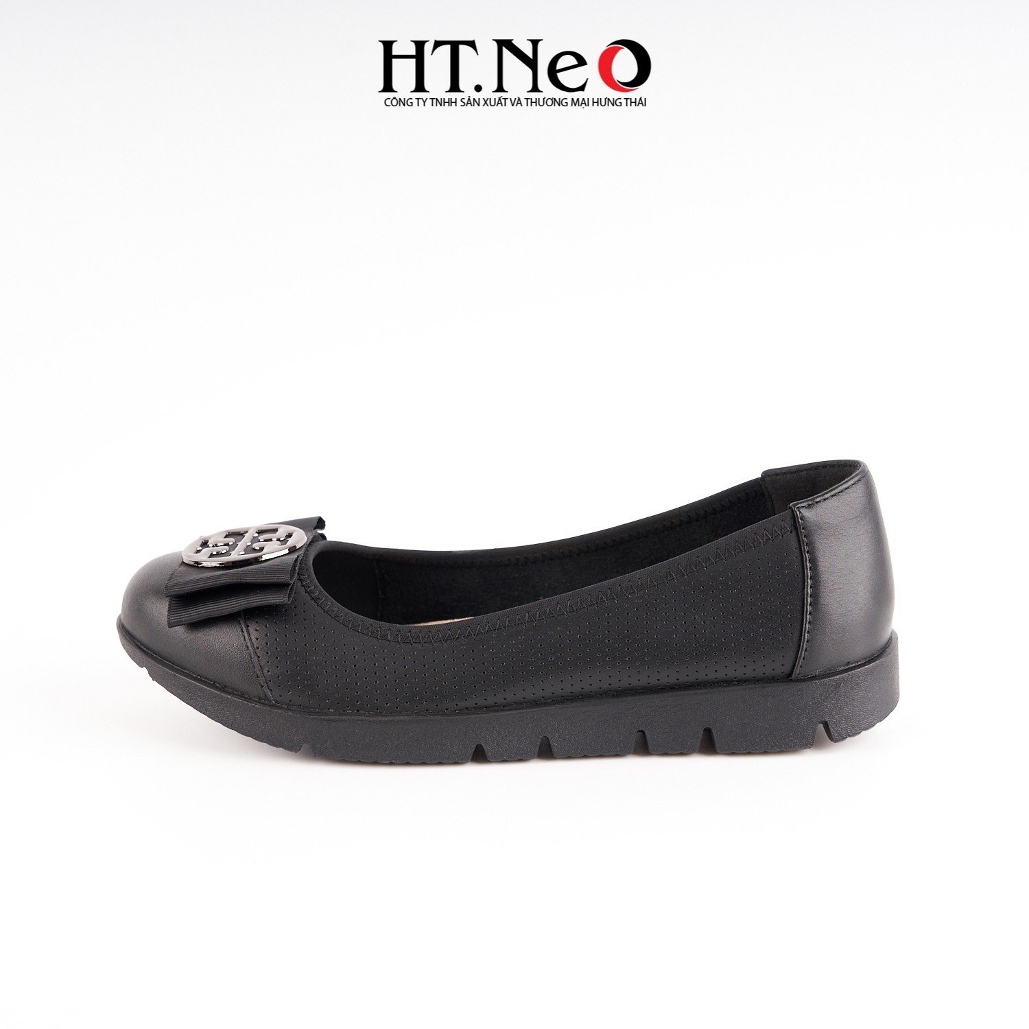 Giày bệt nữ được thiết kế đơn giản với kiểu dáng đơn giản, trẻ trung, khuy tròn, chất liệu da đế cao su NU119