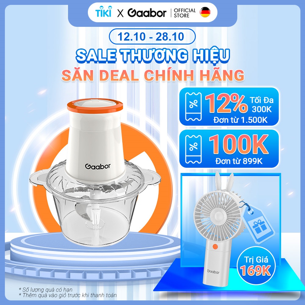 Máy xay thịt thực phẩm đa năng GAABOR GJ-M20A 2L (Nhựa - Tô Nhựa) - Hàng chính hãng