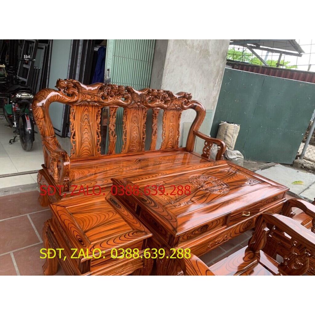 Quốc đào cột 12 gỗ xoan ta phun vân giả mun ,bộ 6 món