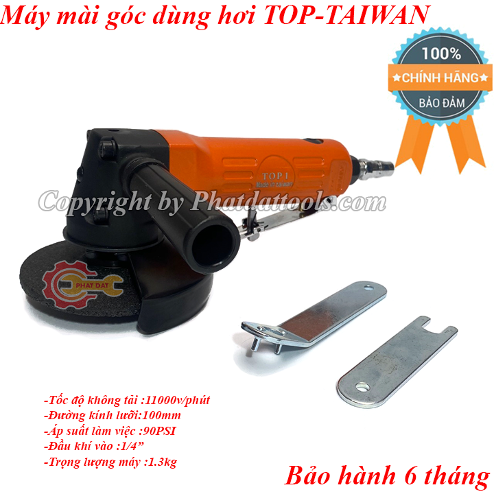 Máy mài góc đa năng dùng hơi TOP-100 - Made in Taiwan - Bảo hành 6 tháng-Máy cắt dùng hơi