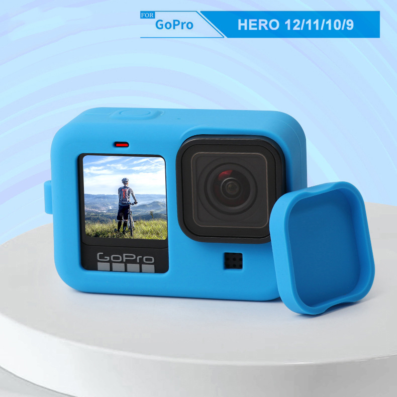 Vỏ silicon kèm nắp che cho GoPro Hero 9, GoPro Hero 10, GoPro Hero 11, GoPro Hero 12