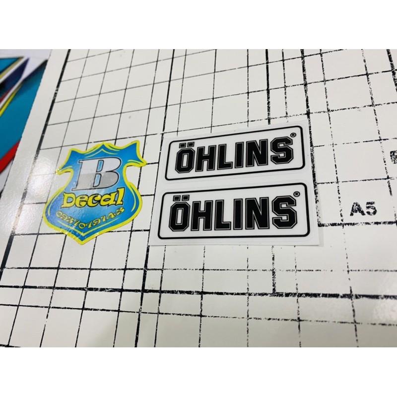 Căp Tem logo Ohlins in decal trong 3x8cm