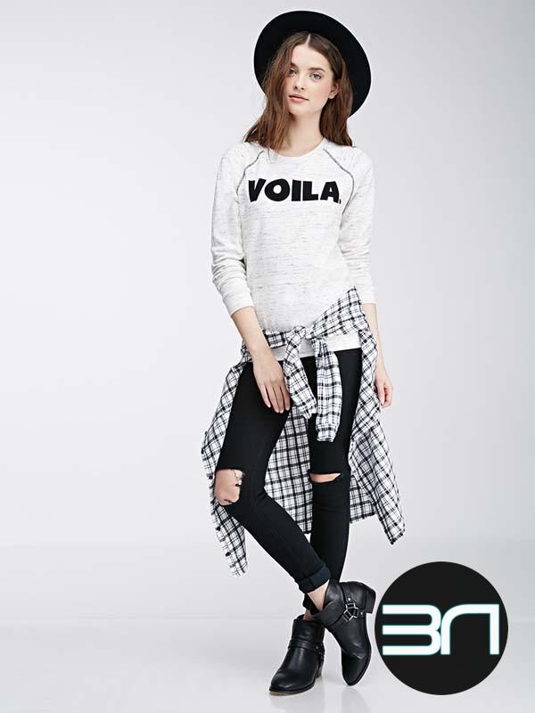 Áo Thun Nữ 21F Voila Raglan Sweatshirt