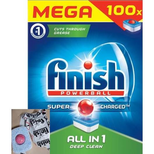 Viên rửa bát Finish All in One Powerball 100 viên - Đức + Tặng viên finish Nhật