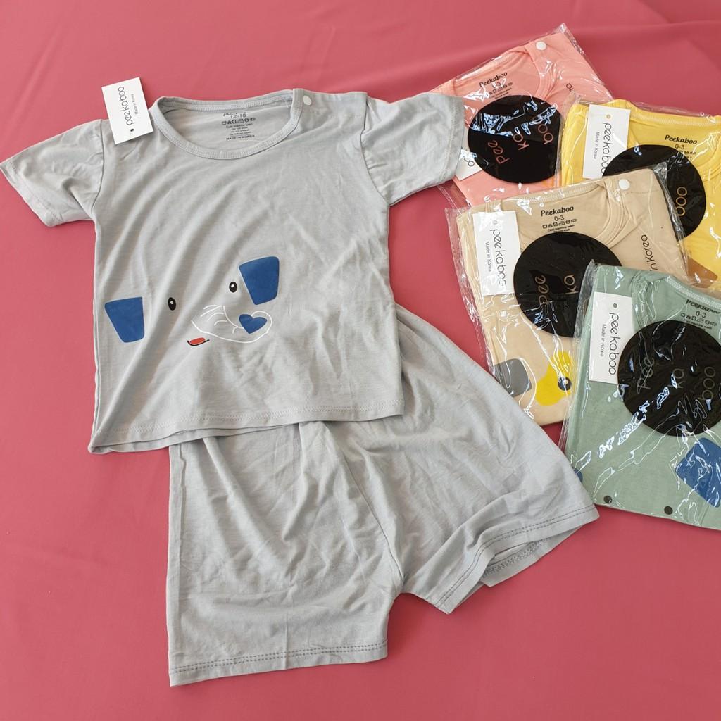 Set bộ quần áo bé trai, bé gái vải cotton loại 1 xuất Hàn hình thú ngộ nghĩnh