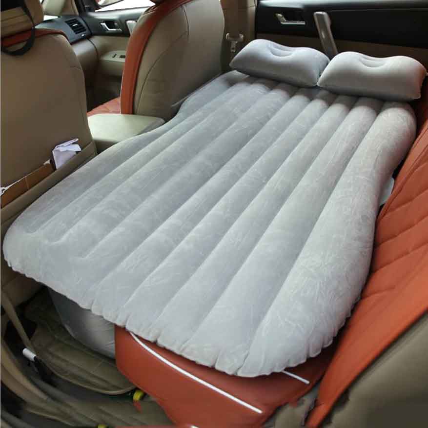 Đệm Hơi Nệm Hơi Lụa Trên Ô Tô Tặng Kèm 2 Gối Và Bơm 12V