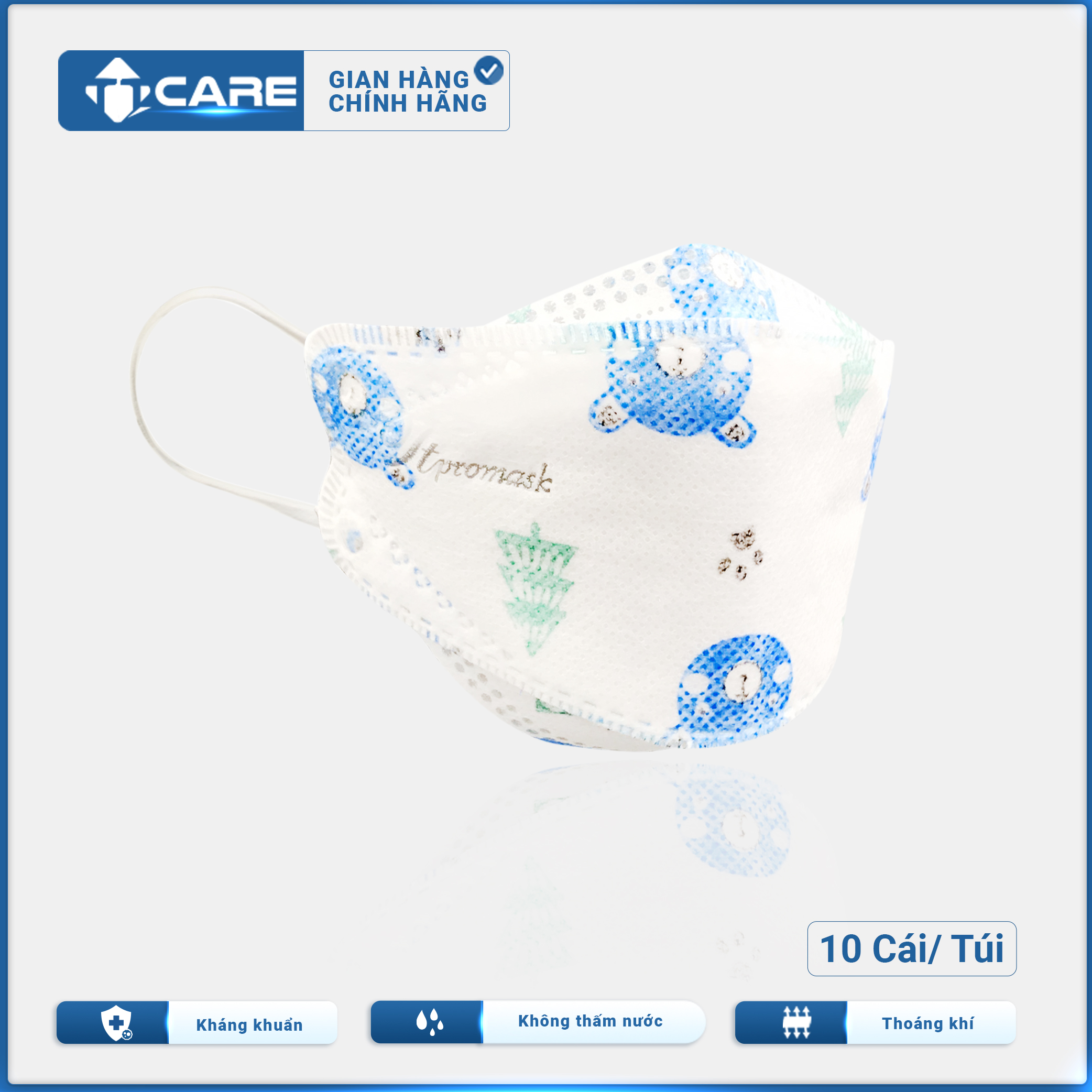 [COMBO 10 HỘP] Khẩu Trang Y Tế BABY 4D For Kids Kháng Khuẩn TTMASK Cao Cấp Bảo Vệ Sức Khỏe Ngăn Bụi Bẩn Với Thiết Kế 3 Lớp Siêu Chắc Chắn