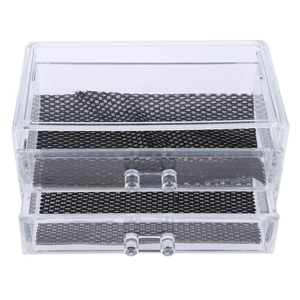 Acrylic Cosmetic Luxury Jewelry Lipstick Case Makeup Organizer with 2 Drawer