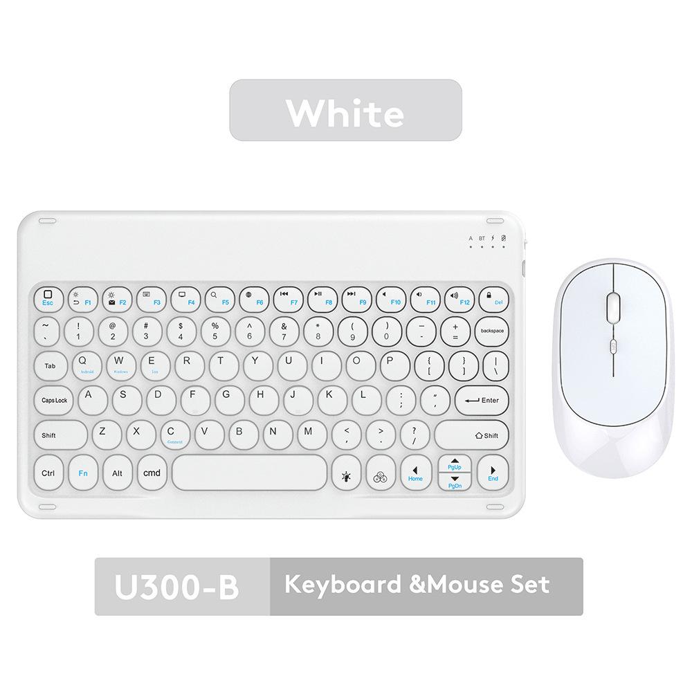 Sữa Ong Chúa Lược Mini Bluetooth-Compati Bàn Phím Cho iPad Thông Minh Điện Thoại Sạc Không Dây Bàn Phím Tròn Phím Tắt Tiếng Click Bàn Phím