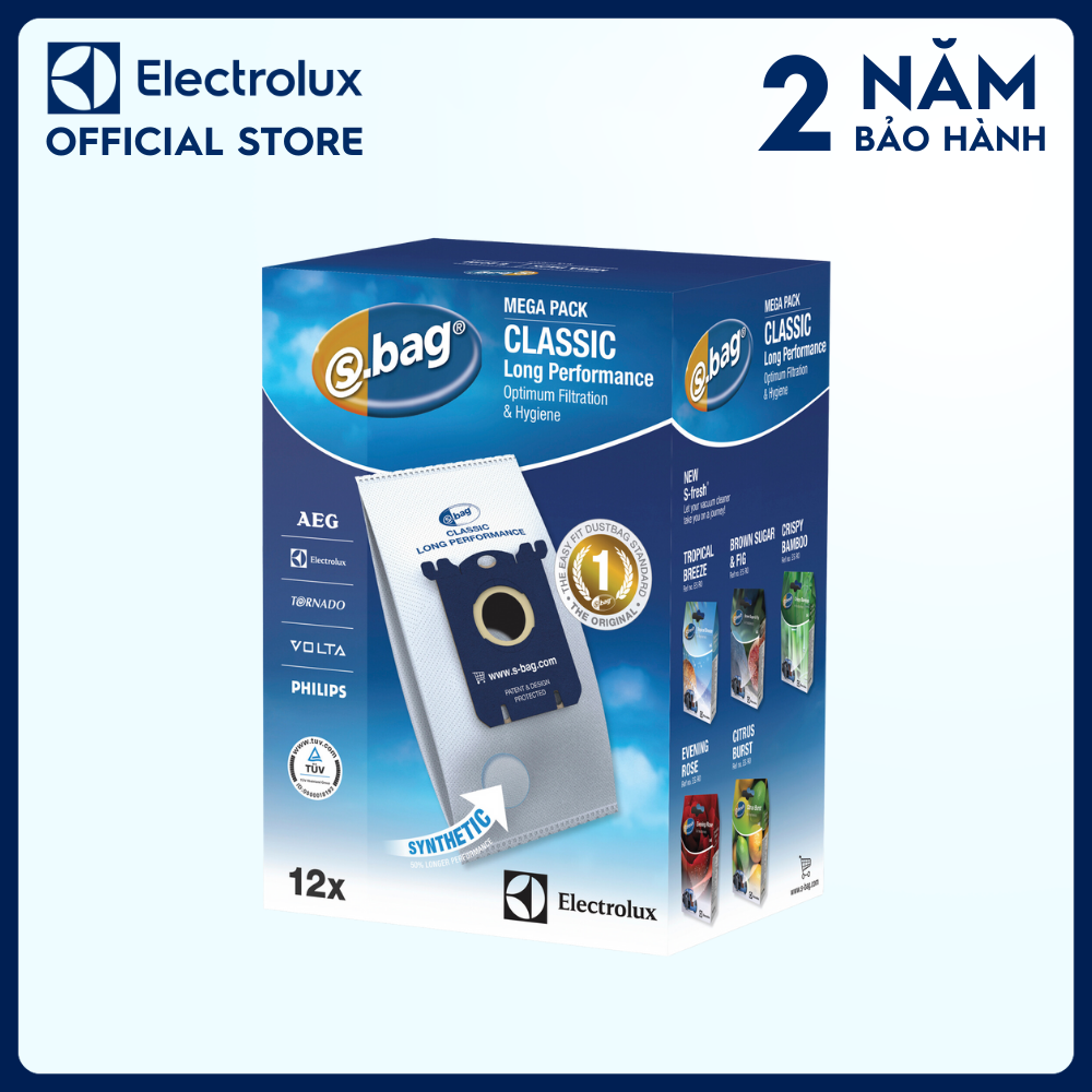 Túi chứa bụi Electrolux E201M, cho hiệu quả tối đa, Tương thích với sản phẩm: ZEQ6530