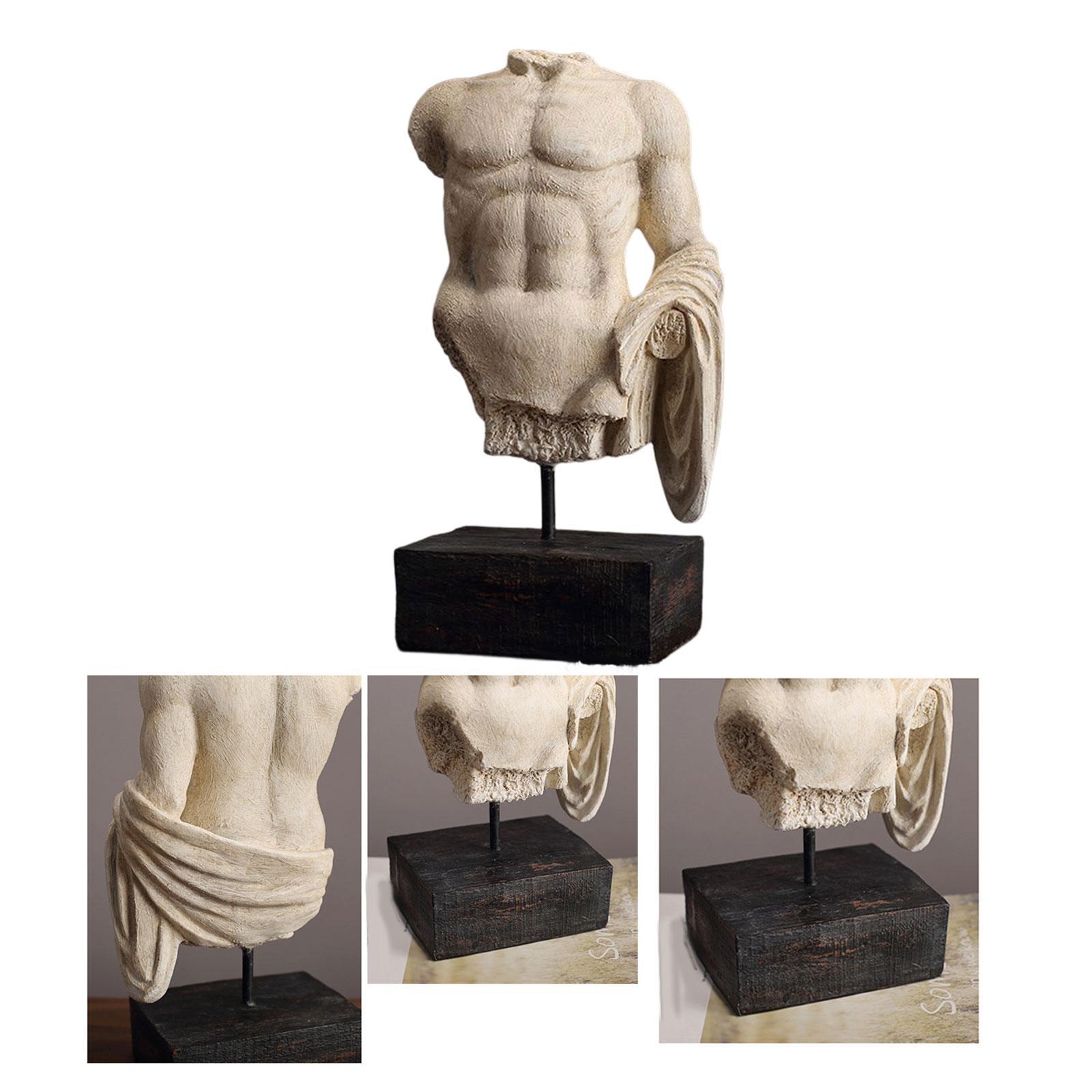 Male Bust Art Sculpture Desktop Decoration Delicate Workmanship Realistic