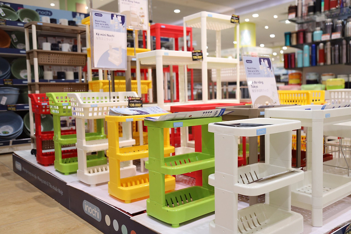 Kệ Nhà Bếp Để Đồ Đa Năng, Kệ Nhựa Cao Cấp 3 Tầng Nachi Đạt Tiêu Chẩu Xuất Nhật ,Châu Âu- Hàng chính hãng inochi ( Tặng khăn lau đa năng pakasa)