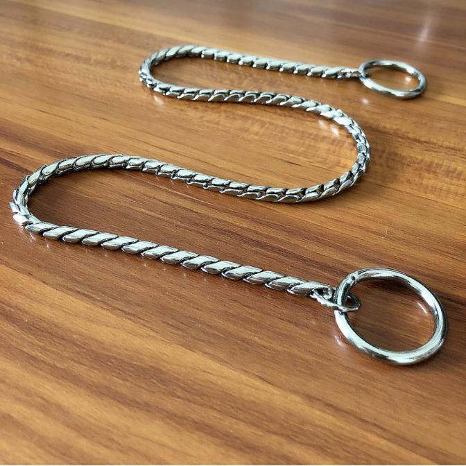 Xích chó kỉ luật cho chó,vòng cổ dogshow cho chó bằng thép không gỉ cấp cho thép titan (inox 316l