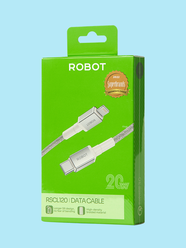 Cáp sạc nhanh ROBOT RSCL120 Công suất 20W Chất liệu dây bện dù Dây dài 120cm - HÀNG CHÍNH HÃNG