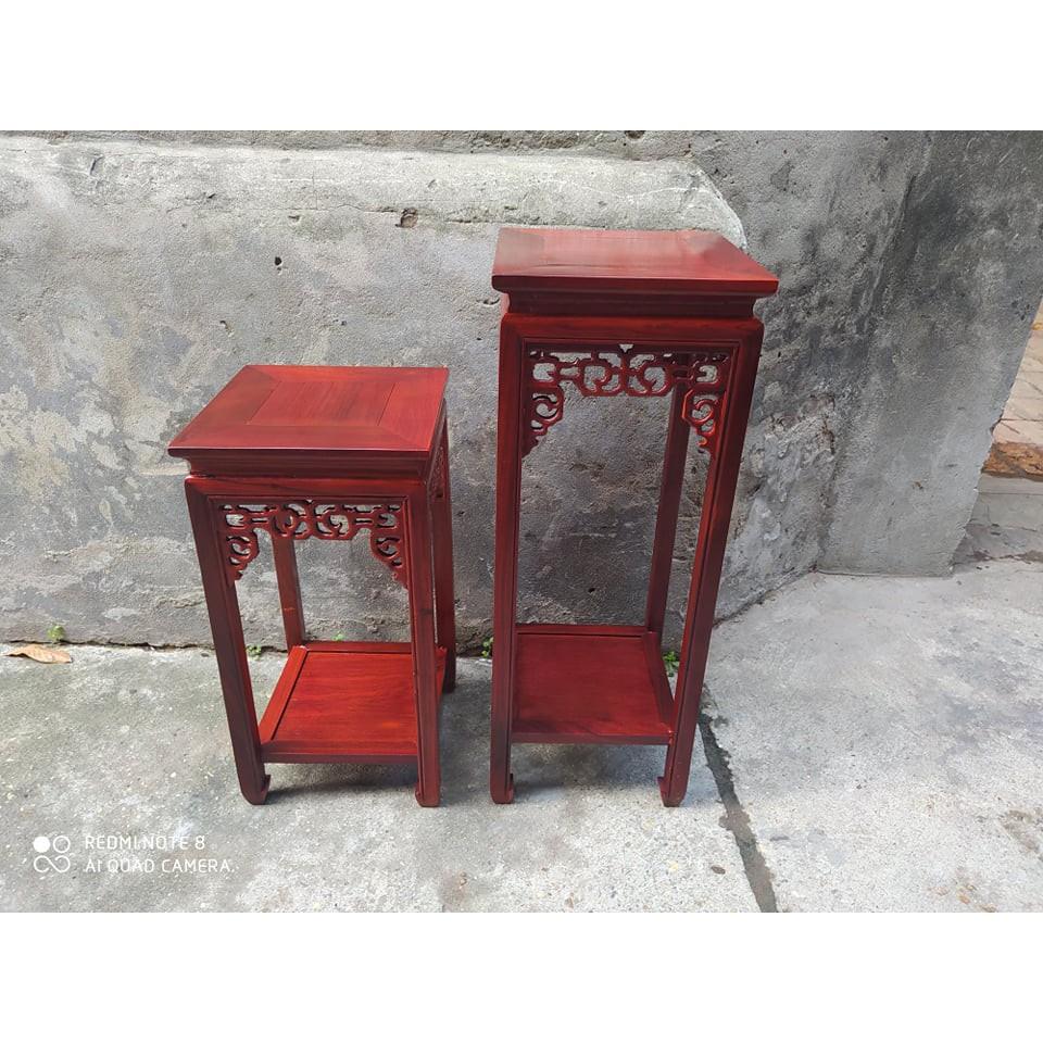 Đôn vuông gỗ gụ
