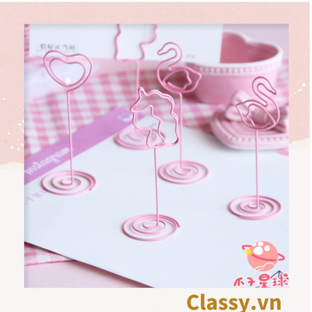 Kẹp Giấy ghi chú Classy tạo hình động vật màu hồng dễ thương PK647