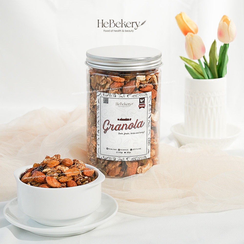 Granola Truly Healthy HEBEKERY by HEBE - Ngũ Cốc Dinh Dưỡng Lành Mạnh Tự Nhiên - Vị Choco