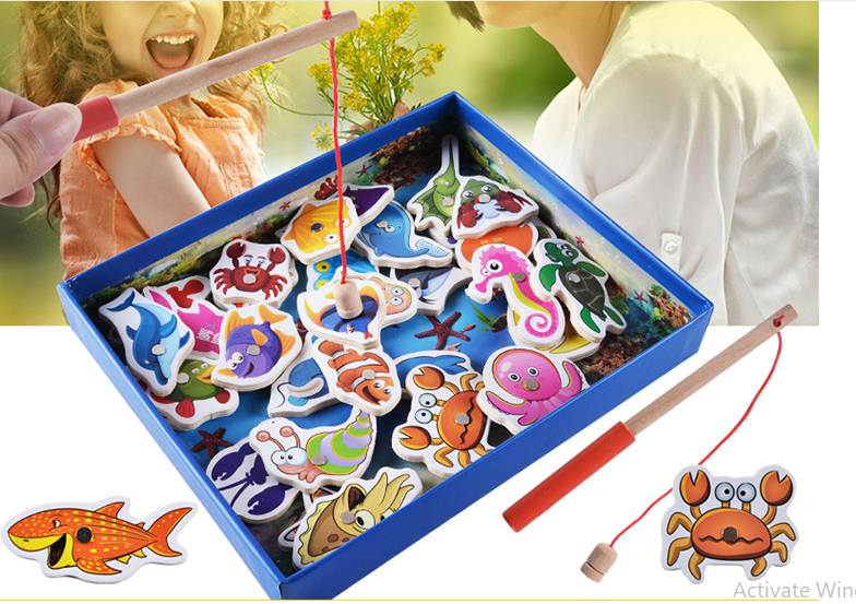 Bộ đồ chơi câu cá nam châm 32 sinh vật biển - Đồ chơi thông minh trẻ em