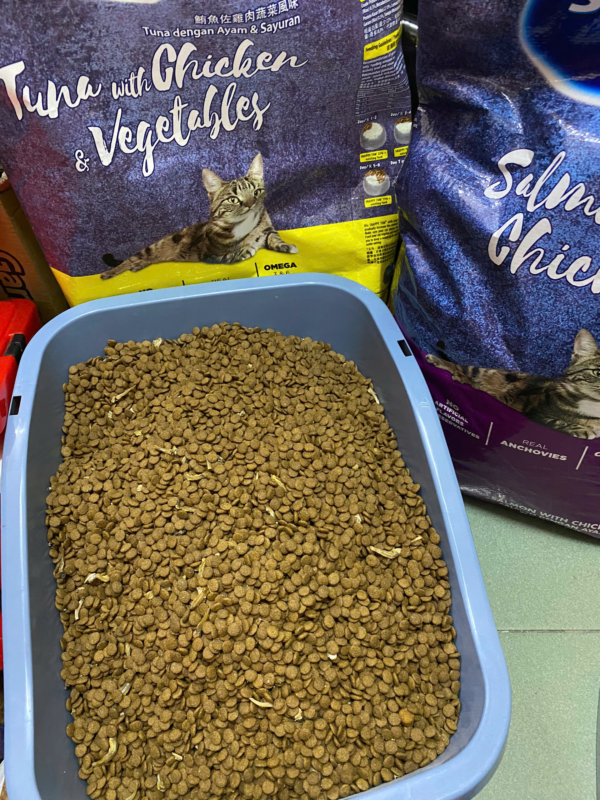 Túi chiết 1kg - Hạt Snappy Tom Mix Cá Cơm Dành Cho Mèo