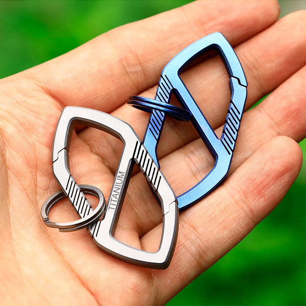 Móc chìa khóa hợp kim titan siêu nhẹ Carabiner