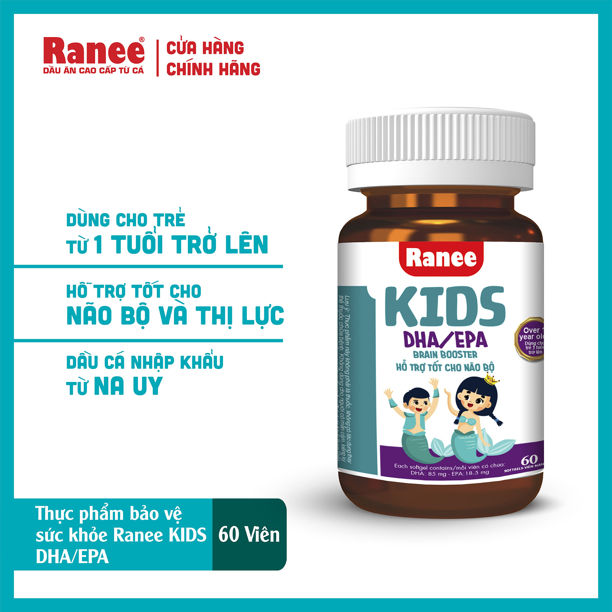 Thực phẩm bảo vệ sức khỏe Ranee KIDS DHA/EPA