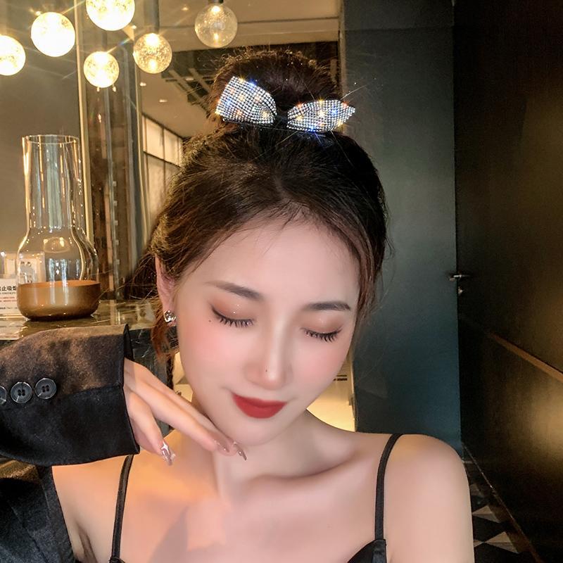 Set kẹp tóc nơ đính đá sang chảnh và cá tính