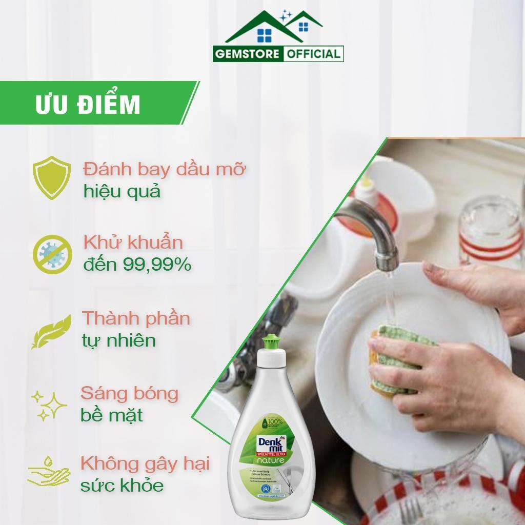 Nước Rửa Chén Bát Denkmit Nature, Xà Phòng Rửa Chén Bát Hương Hoa Tự Nhiên, Dung Tích 500ml, Nhập Đức