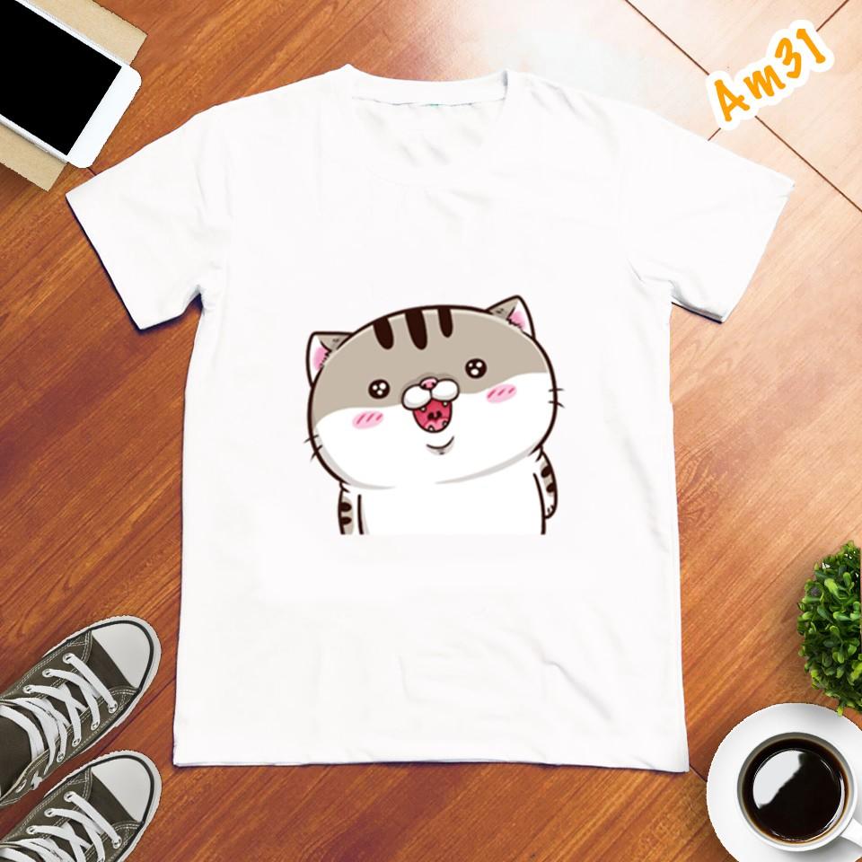 Áo thun Unisex Mèo Ami Bụng Bự Siêu Dễ Thương