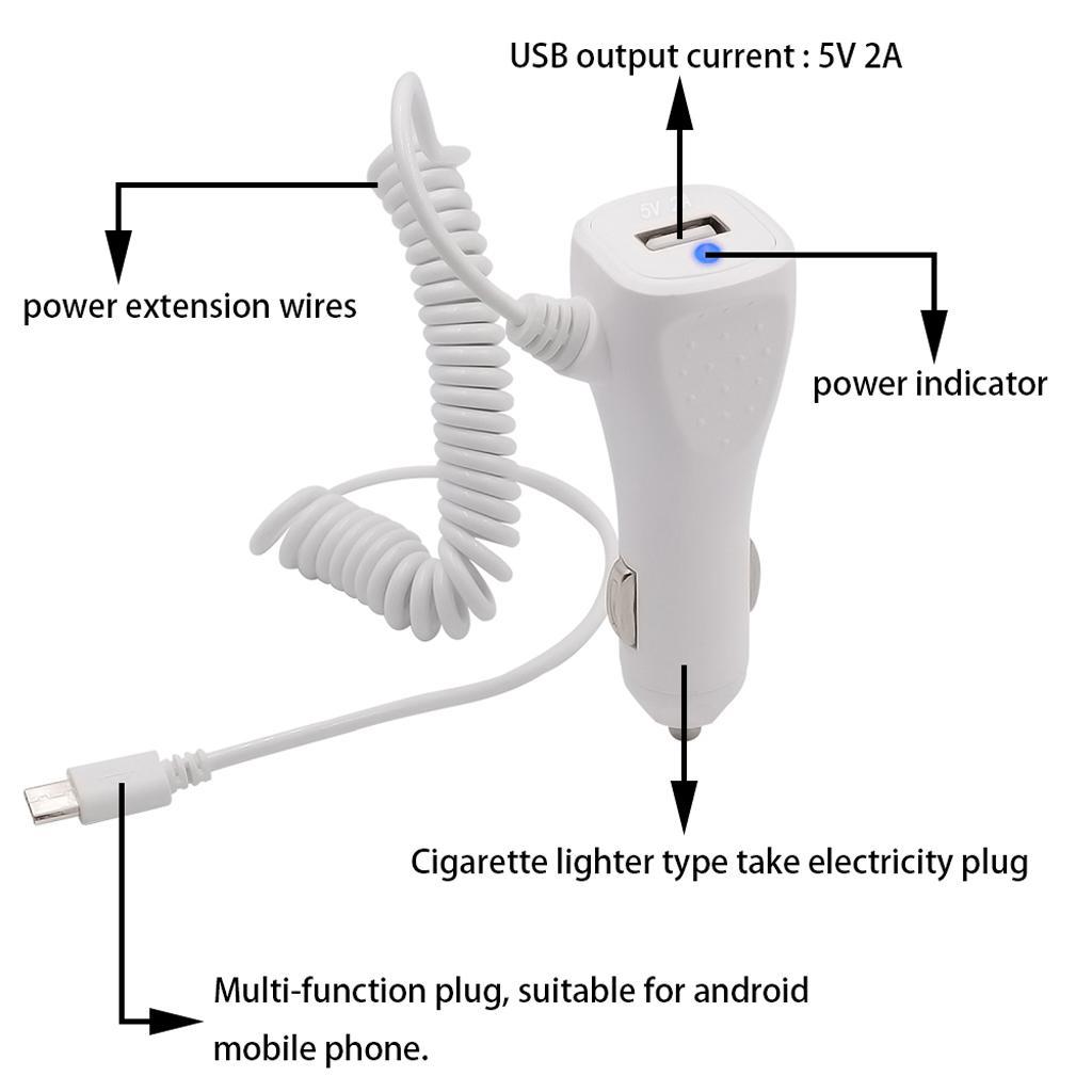12V-24V car lighter socket 5v 2a USB charger + Android interface
