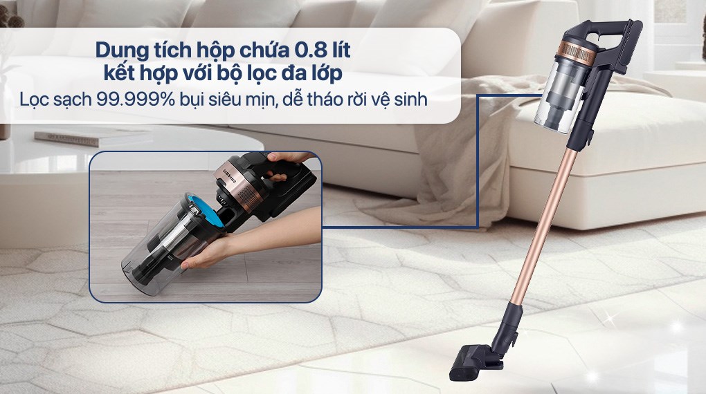 Máy hút bụi không dây Samsung VS15A60AGR7/SV - Hàng Chính Hãng