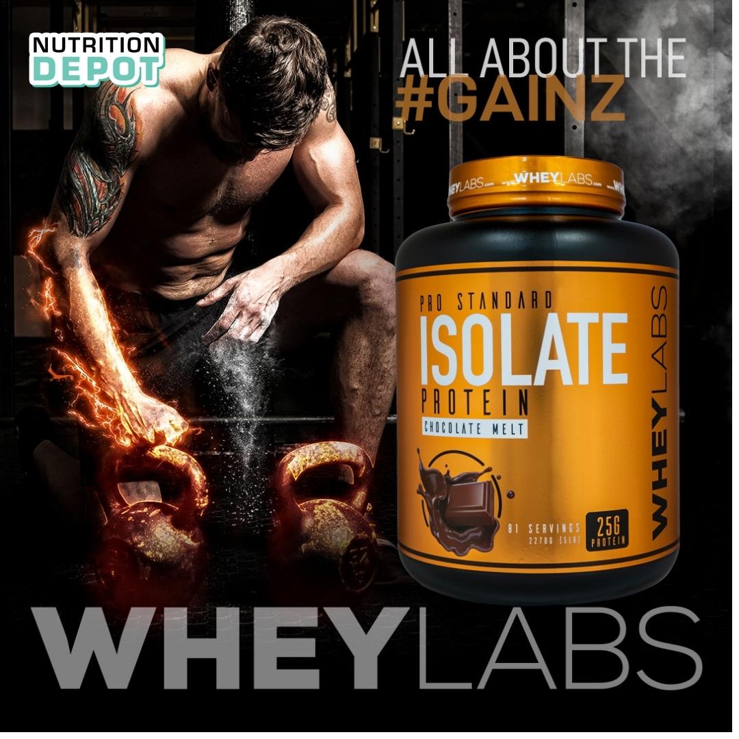 [GIẢM SỐC] Sữa tăng cơ Wheylabs Pro Standard Isolate Protein Hộp 2.27 kg (81 lần dùng) - Nutrition Depot 