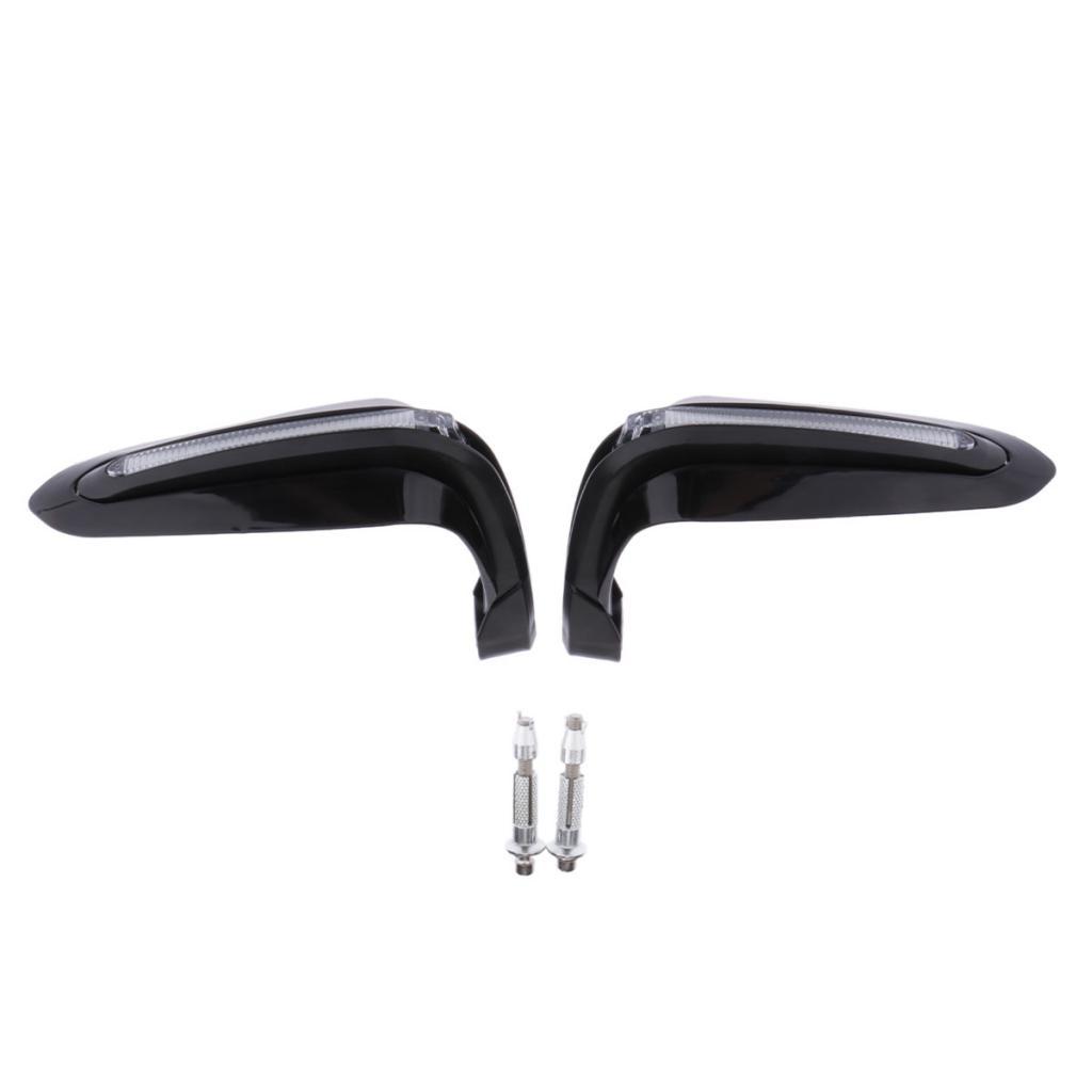 1 Pair Universal Motorcycle Hand Guards with LED Lights - Handlebar Handguard Handle Protector for ATV Dirt Bike Motorbike Scooter