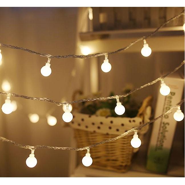 Đèn Led Trang Trí Bóng Tròn Dài 6M - 40 Bóng Trang Trí Noel Lễ Tết