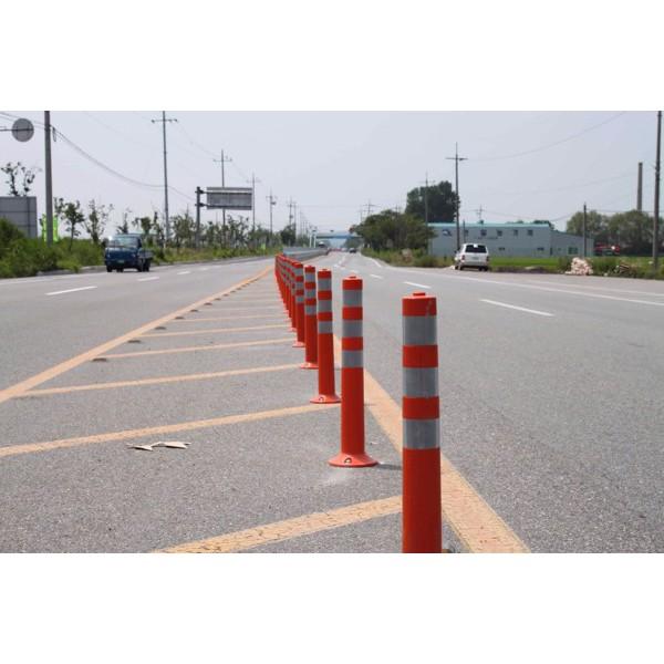 Cọc tiêu giao thông phân làn hình trụ nhựa dẻo - GT75B màu cam dài 75cm