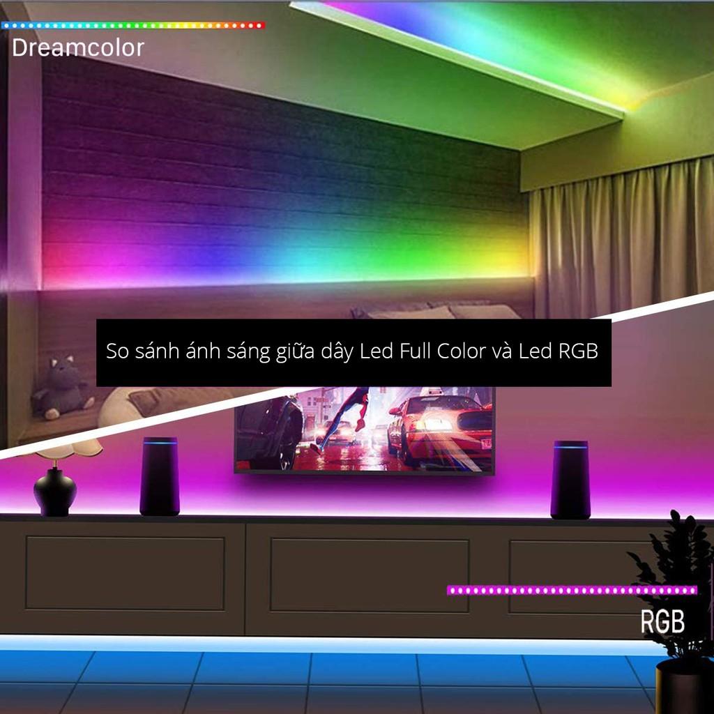 COMBO Led dây dán Full Color nháy theo nhạc có remote điều khiển từ xa - Chế độ nháy theo nhạc hoặc chạy hiệu ứng riêng