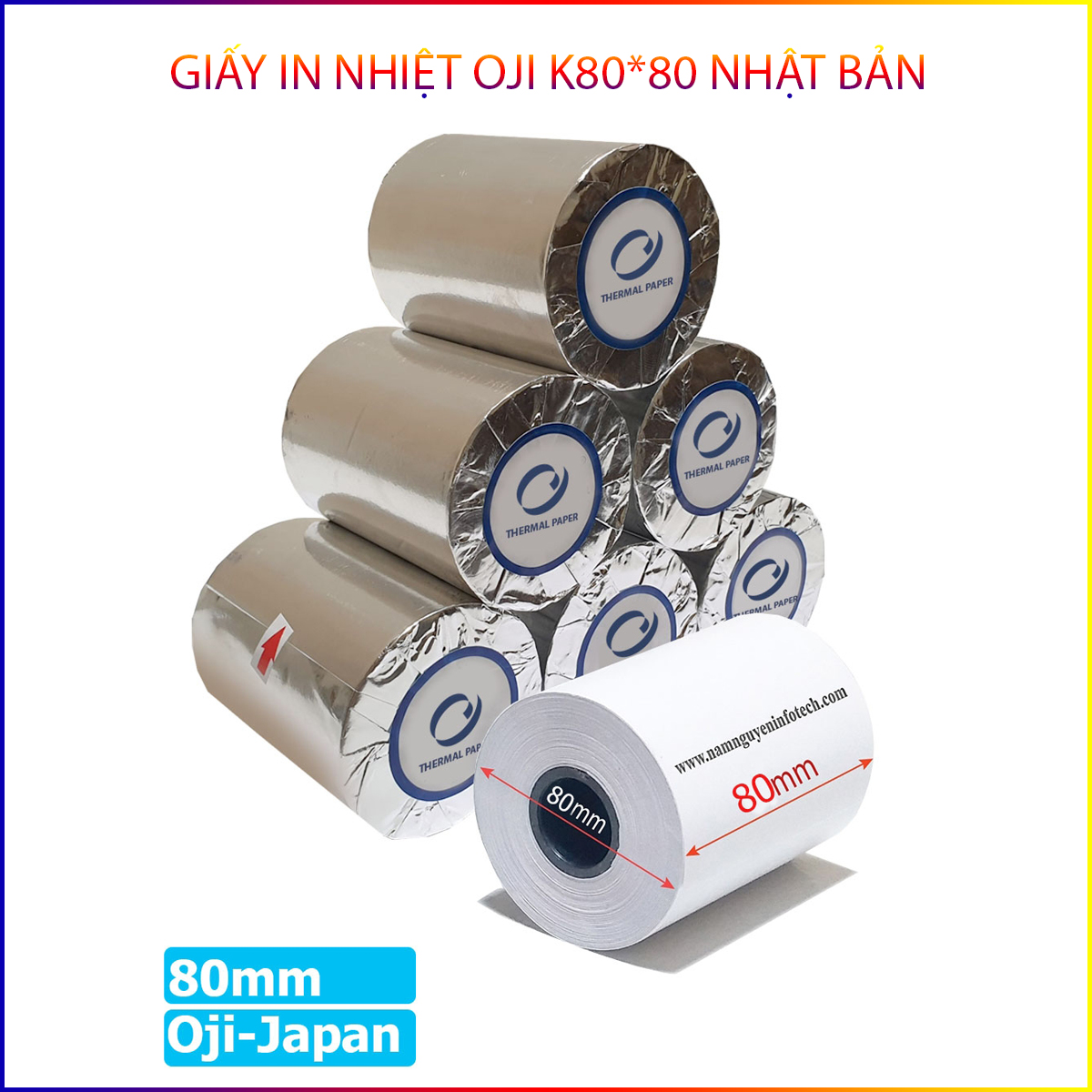 Giấy In Hóa Đơn, Giấy In Nhiệt Oji K80*80 Thermal Paper Nhật Bản