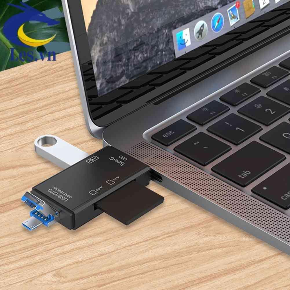 Đầu Đọc Thẻ Nhớ 6 Trong 1 OTG USB 3.0 Type-C