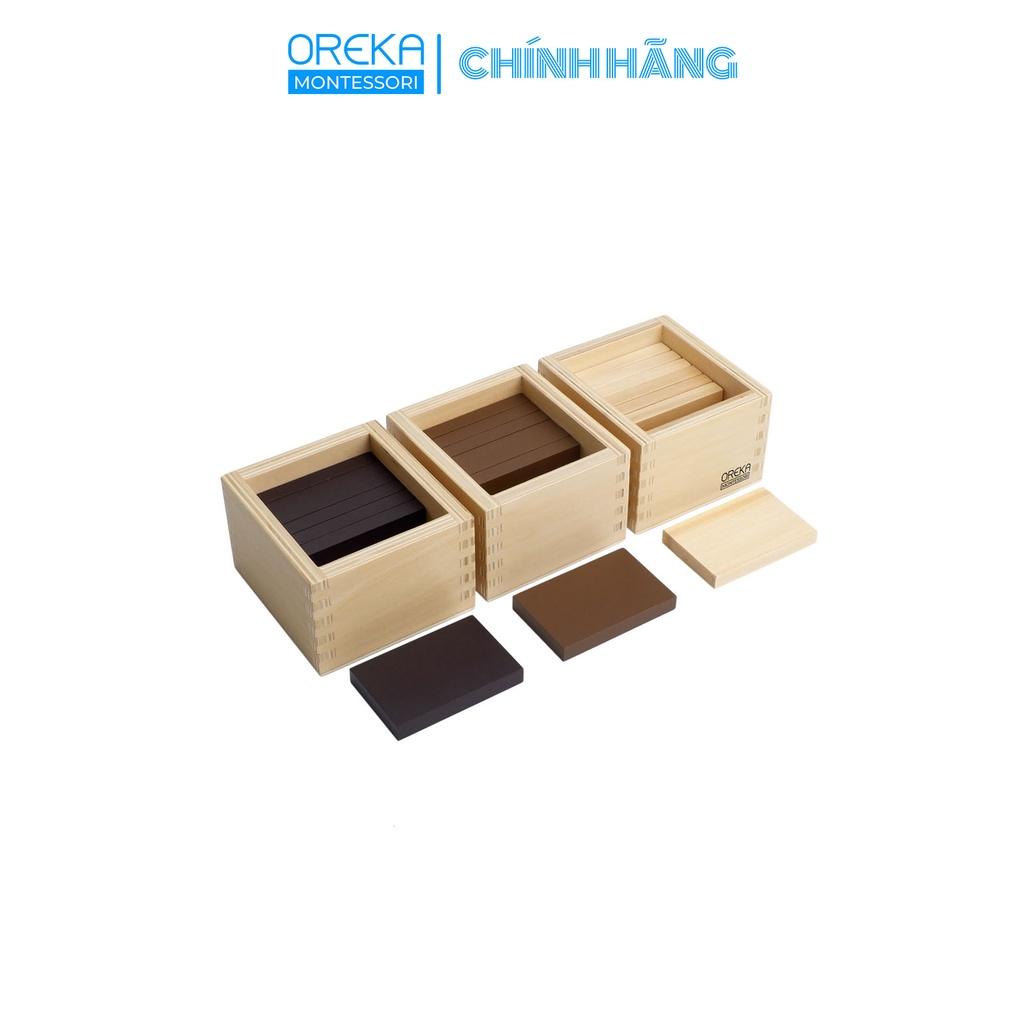 Đồ chơi trẻ em Oreka Montessori Hộp các bảng Phân biệt Trọng lượng - 0320300