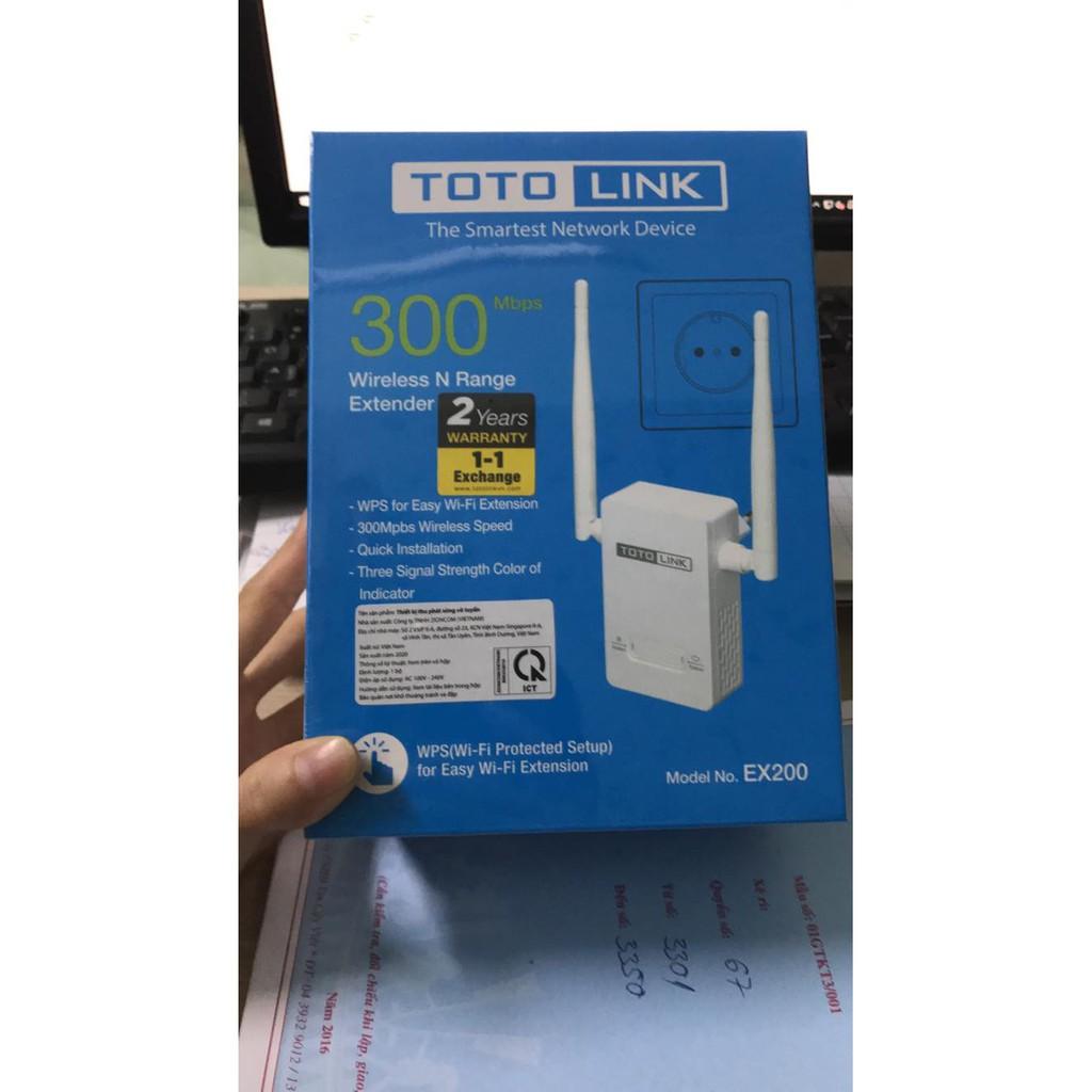 Combo 2Bộ Kích Sóng Wifi Repeater 300Mbps Totolink EX200 - Hàng Chính Hãng