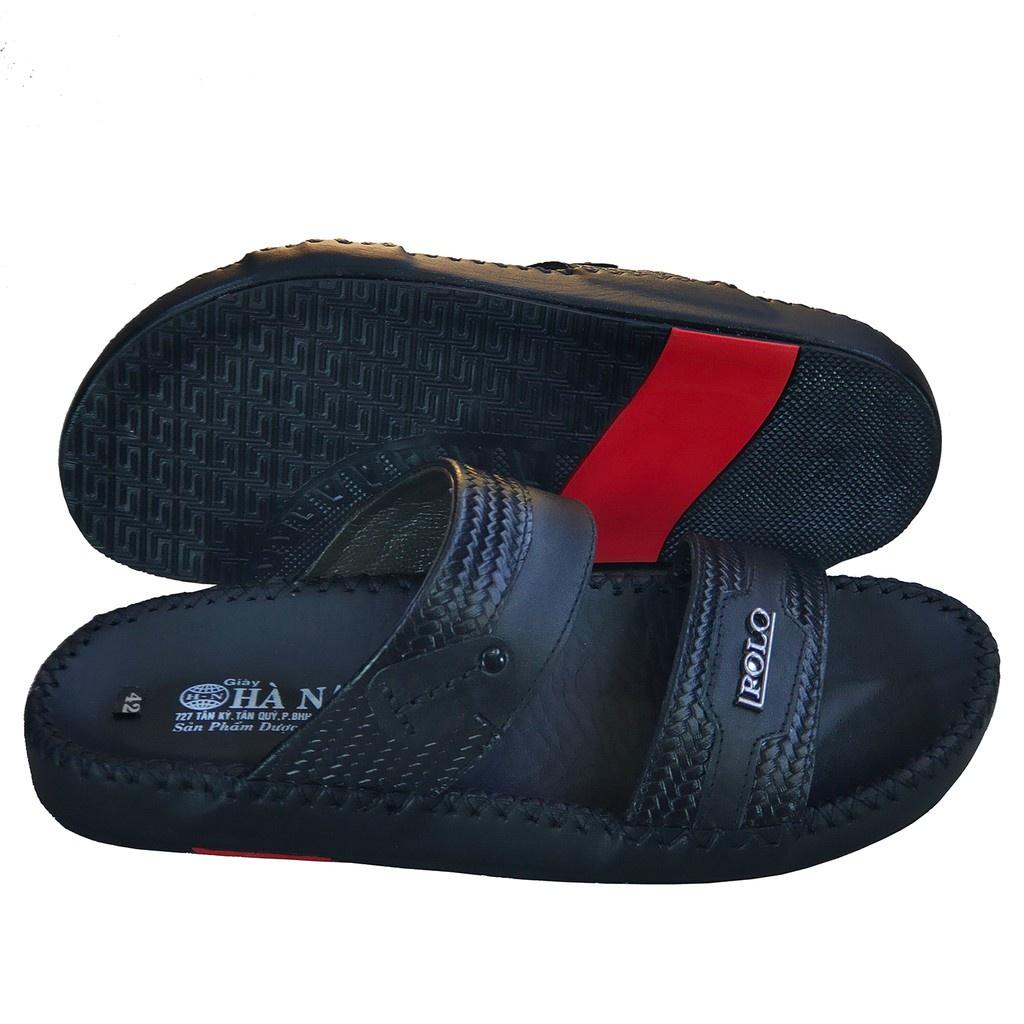 Dép Nam Quai Ngang Da Bò Thật TiTi ĐÔ Cao Cấp DN272d