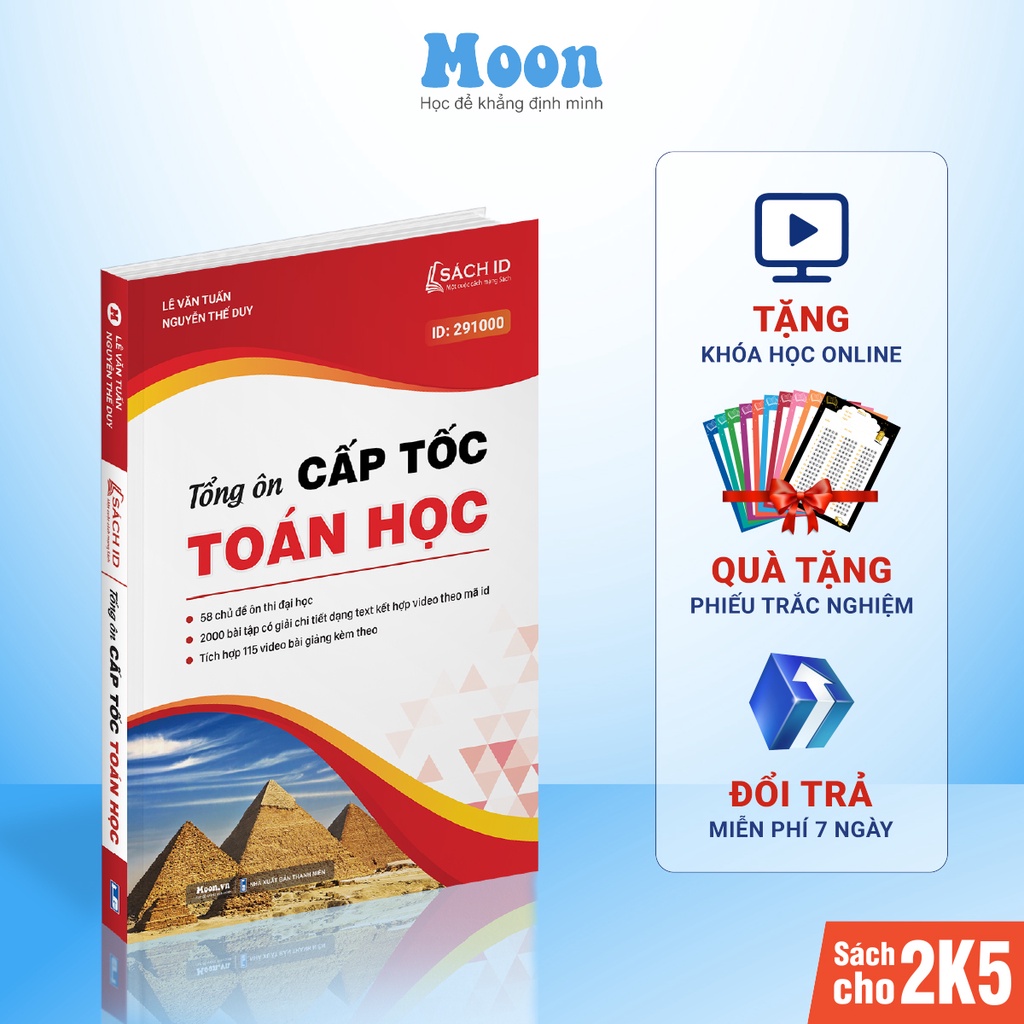 Sách tổng ôn cấp tốc toán học lớp 12 ôn thi thpt quốc gia và luyện thi đánh giá năng lực bản mới nhất