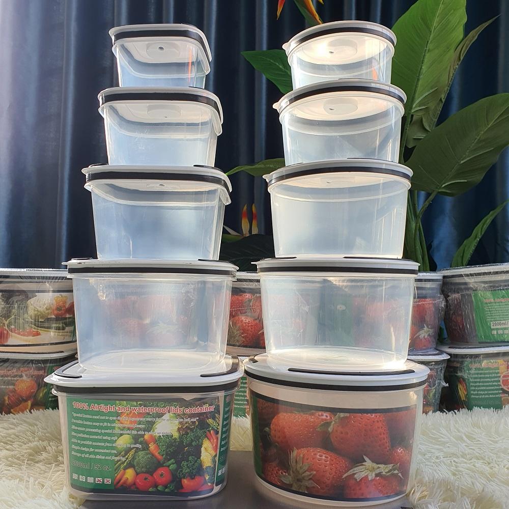 Combo 10 HỘP ĐỰNG THỰC PHẨM 5 VUÔNG 5 VUÔNG NHIỀU KÍCH CỠ SIÊU TIỆN DỤNG Trữ đông thức ăn - Sử dụng lò vi sóng